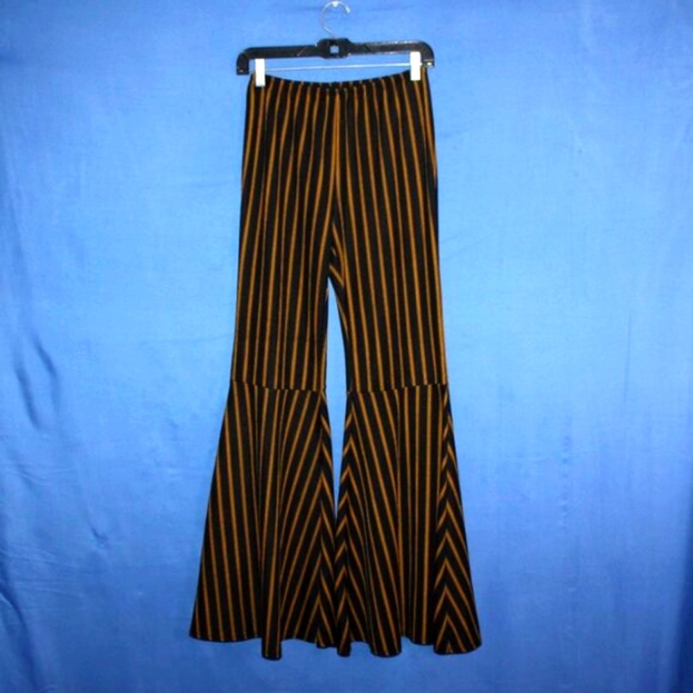 VAMP Vintage Stripe Flare Pants Wide Leg Medium - Picture 3 of 7